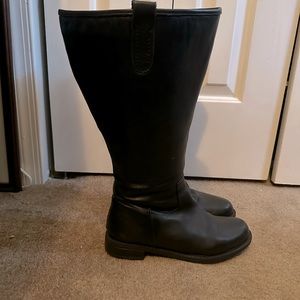 David Tate Super Wide black leather boots Size 8.5